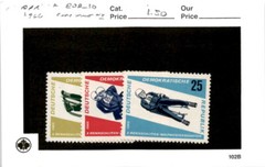 Germany – DDR, Postage Stamp, #808-810 Mint NH, 1966 Toboggan (AE)