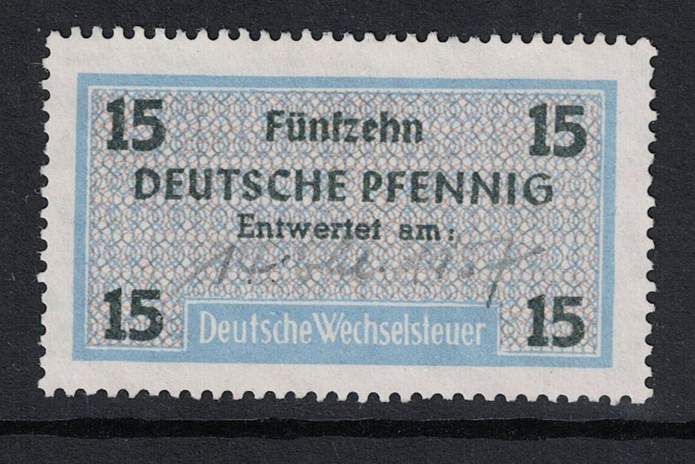 Germany 1950s Exchange Revenue 15pf Used – S25783