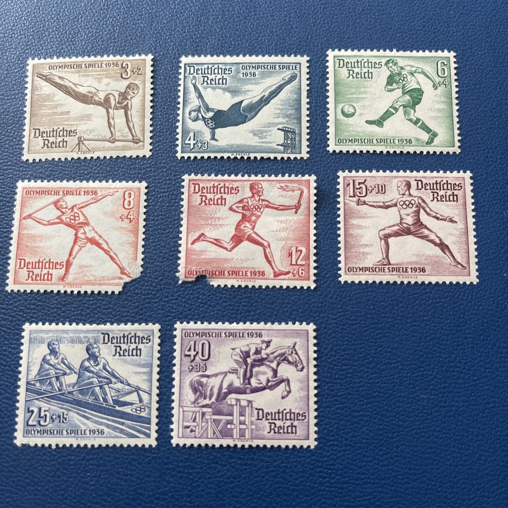 MHNH Stamp set B82-B89 1936 Berlin Germany Summer Olympics complete #2625a