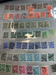 58 VINTAGE STAMPS GERMAN 1940s used rare stamp lot old Germany bundle post wwii