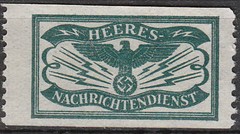Stamp Germany Revenue WWII 3rd Reich War Newspaper Tax Faulty