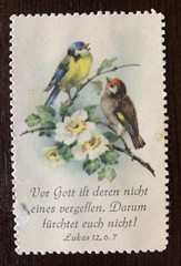 GERMANY POSTER STAMP „Before God not one of them is tainted. Therefore fear not“