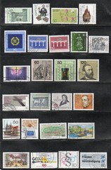 GERMANY – 1984– COMMEMORATIVE ISSUES – 25 DIFFERENT STAMPS – USED