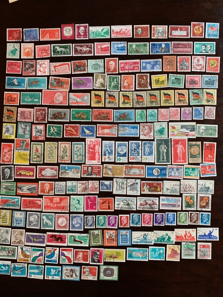 Germany DDR Stamp Lot – 187 Different – 1958-1962 – Used – Off Paper