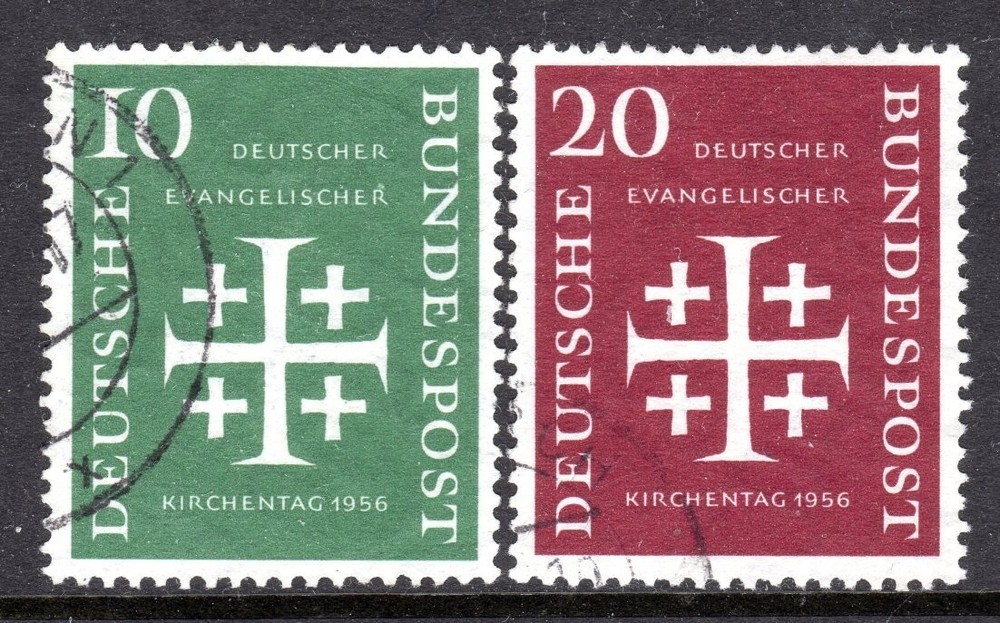 Germany Scott # 744-45 VF Used 1956 Meeting of German Protestants
