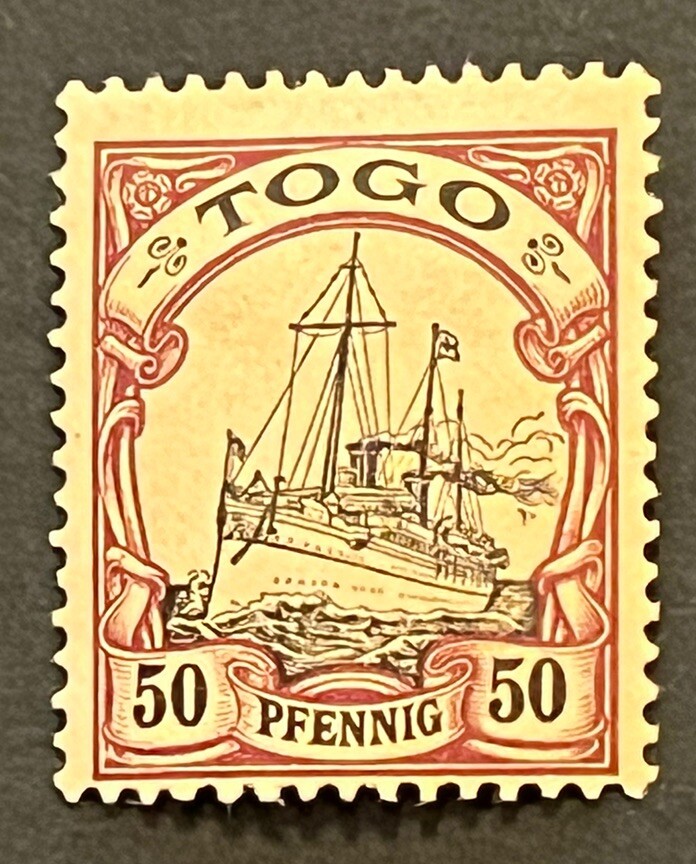 Travelstamps: Germany Togo Africa Stamps Kaiser’s Yacht 50pf Mint OG H UnWMK