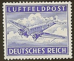Stamp Selection Germany Mi 1-3 WWII 3rd Reich Hitler Airplane Feldpost MNH
