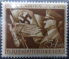 Nazi Germany WW2 1944 Stamp 11th Year of Power Third Reich Reichspfennig Rare