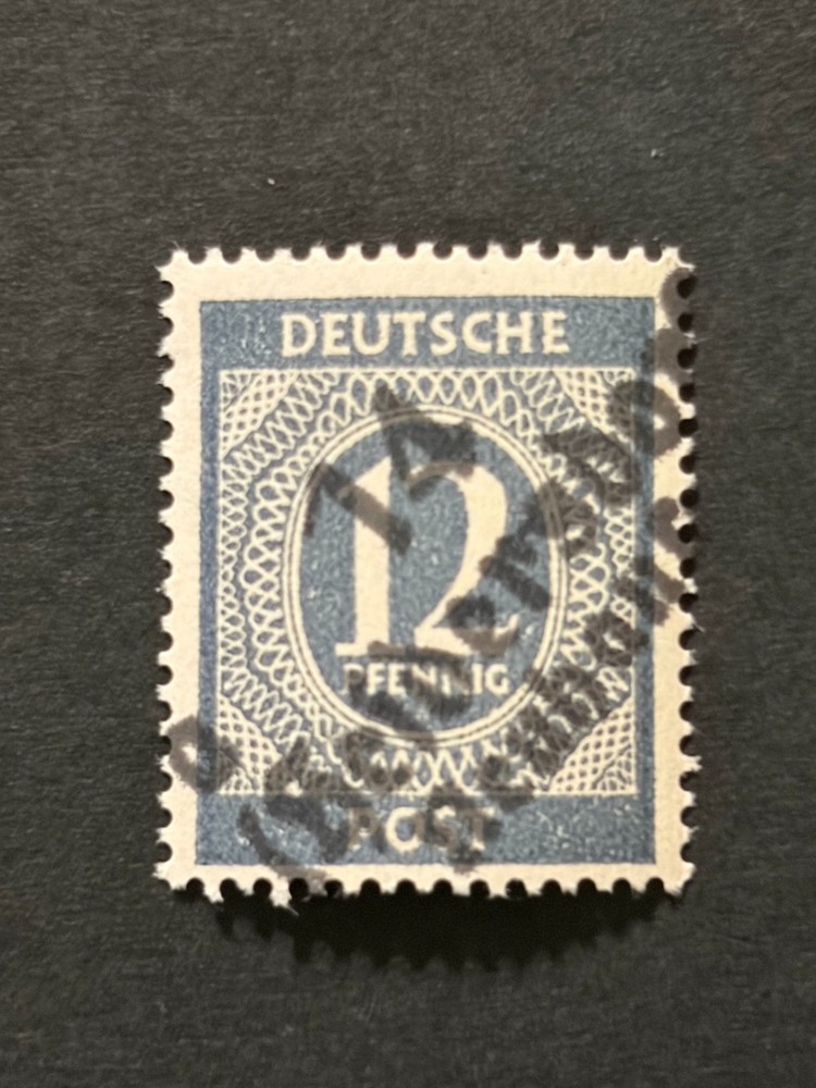 Germany 1948 Post WWII LOCAL overprint (HEIDERSDORF) 12 Pf. MNH /s1 #526