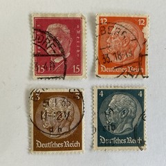14 Germany stamps~1928-1934~President Paul von Hindenburg~85th birthday+memorial