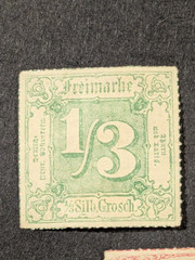 GERMANY 1859-1866 THURN & TAXIS Lot of 7 Stamps – 2 Imperf & 5 Rouletted MH