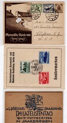 5 Germany 1924-1939 Philatelic Postcard lot 1936 Olympics Berlin Auto Show 5pc