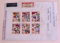 GERMAN SHEETLET REGISTERED COVER #1328K B/S TO USA 1969