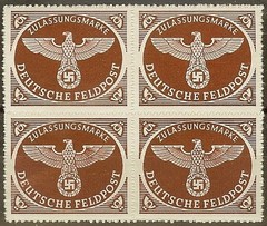 Stamp Germany Feldpost Mi 1-4 Block 1942 WWII Fascism Wehrmacht Hitler MNH