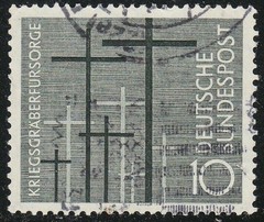 Germany 1956 VFU Mi 248 Sc 753 Crosses for people who died during WWII