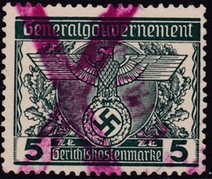 Lot-R Stamp Germany Poland Revenue WWII Court Document Fee Selection Used