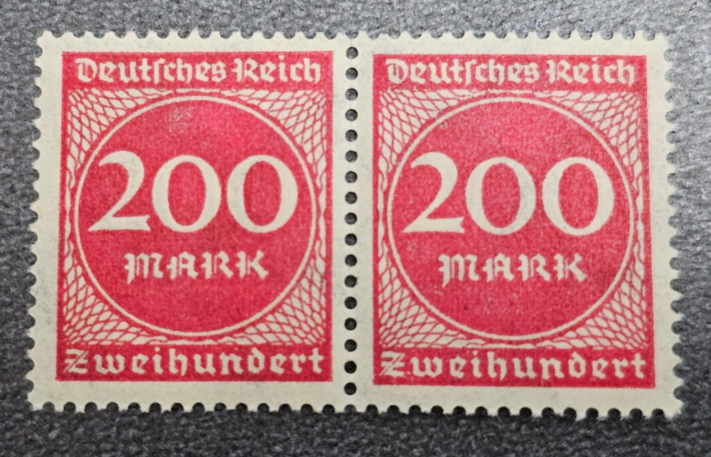 Stamps Germany Deutsches Reich 2x 200 Mark 1923 Mi. Nr. 269 [🇩🇪39268-2]