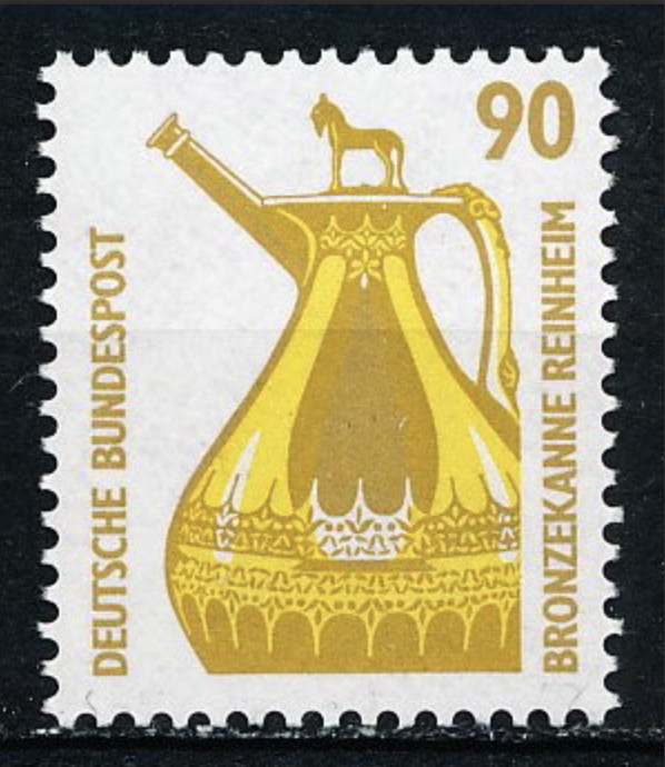 BRD FRG #Mi1380u MNH 1988 Bronze Pot Reinheim [1529 YT1212 SG2212]
