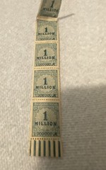 Vintage 1923 Germany 1 Million Mark Stamp Strip – Weimar Hyperinflation Era