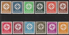 Stamp Germany Official Mi 132-43 Sc O80-91 1934 WWII War Era Dienst MNH