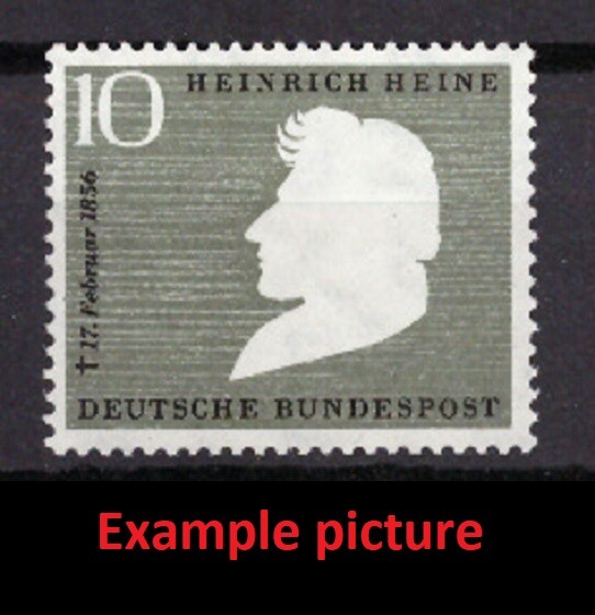 EB0229) GERMANY Mi 229, SC 740 MNH **, Original Gum, 1956 Heinrich Heine