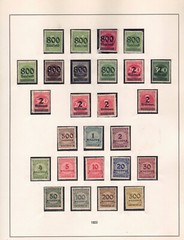 Germany – 1923, Issues of 1921-1923 surcharged with new values
