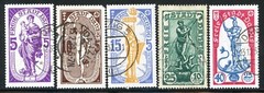Stamps Danzig, Scott # B23-B27 used, complete set