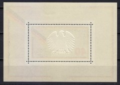 Germany 1974 MNH Mi Block 10 Sc 1145 Federal Eagle and Flag. Embossed **