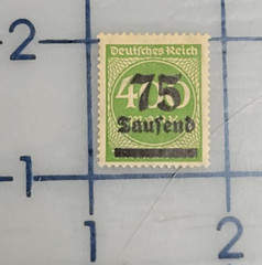 GERMANY ~ Deutrches Reich ~ 75 Saufend/400 Mark ~ Cancelled/Posted ~ c.1923