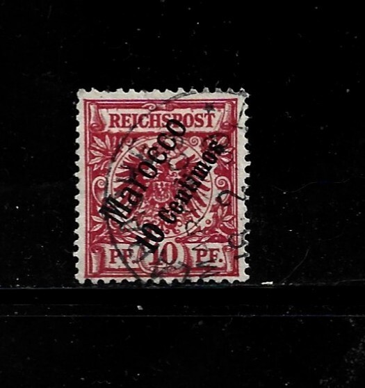 Germany-Offices in Morocco Stamp-Scott #3-10 on 10pf-Used/LH-1899-Overprinted