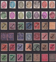 Lot Stamp Germany Reich WWI Selection Germania Dienst Mixed F