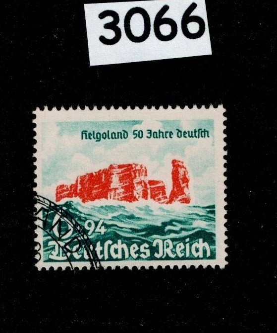 Stamp B176 Heligoland cliffs 50th anniversary 1940 Third Reich Germany #3066