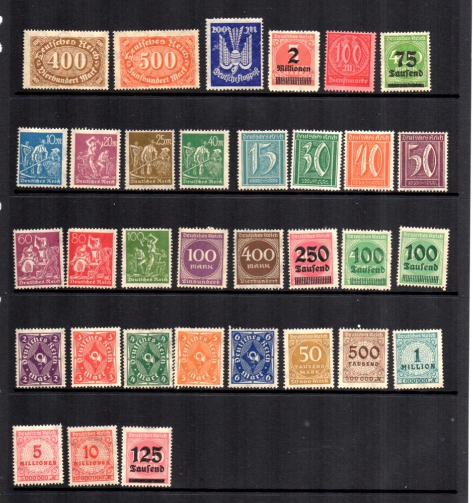 Deutsches Reich German Weimar Republic Stamps 1920s All MNH High CV! Very Nice!