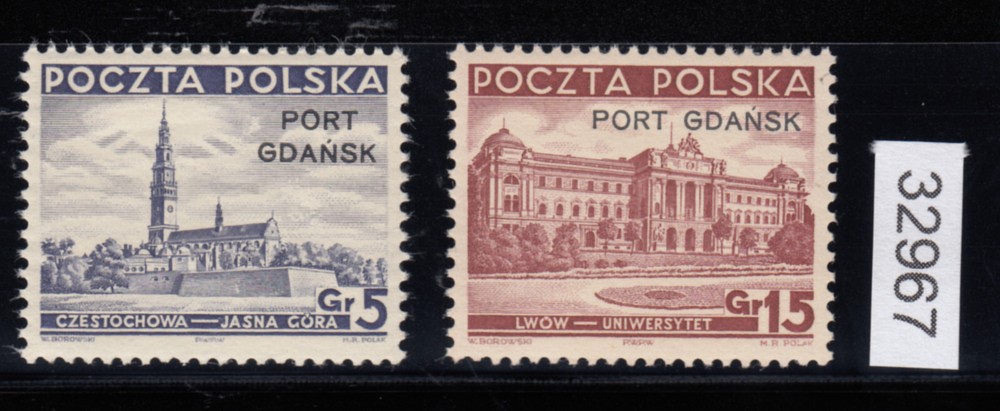 Gdansk Port 1937 Mi.Nr. 32+33