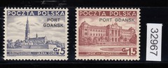 Gdansk Port 1937 Mi.Nr. 32+33