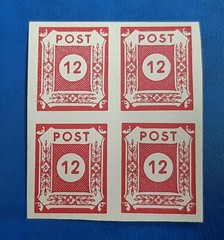 Germany Stamps Allied Occupation 4x 12 Pfennig 1946 Block SBZ Mi. Nr. 63 (19801)