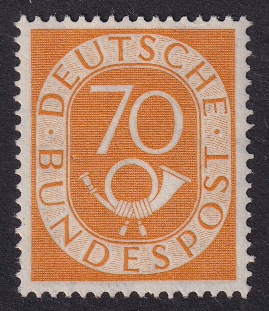 WEST GERMANY 1952 Posthorn 70pf Yellow SG 1058 MNH/** (CV £650)