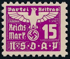 Stamp Germany Revenue Parteitag WWII 1935 3rd Reich Occupation Selection MNG