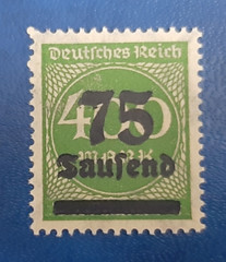 Germany Stamps Deutsches Reich FREIMARKE 75 000 Mark 1923 Michel Nr. 287 (20589)