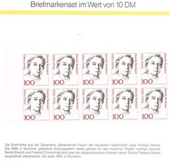 Germany Scott 1484 (10) MNH VF in post office sales folder