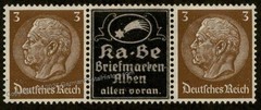 Germany Hindenburg Kabe Tag der Briefmarke Advertising Se-Tenant ZSD 88468
