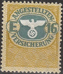 Stamp Germany Revenue WWII 3rd Reich Era Medical Employment Insurance Set MNG