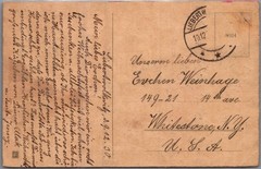 GERMANY 1930 VINTAGE ILLUSTRATED CHRISTMAS POSTCARD ADDR USA & POSTMARK