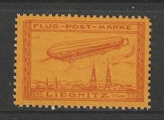 1913 GERMANY early Zeppelin stamp LIEGNITZ mint** signed very rare $ 2100.00