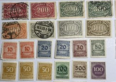 Lot of 100+ Germany 1922-23 Hyperinflation Millionen Milliarden Dienstmarke
