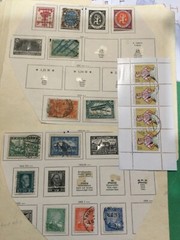 GERMANY SEVERAL pieces album pages remainder’s USED mint stamps LOT Collection