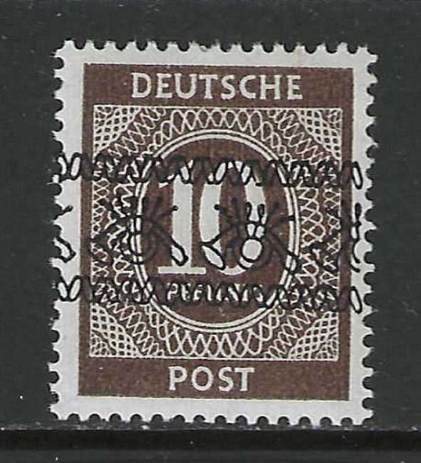 Germany 1948 Allied occup. 10 Pf. Numeral issue inverted band overprint mint**