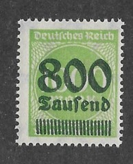 MNH stamp Overprint 800K over 1000Mk Scott #268 Weimar German Republic 1923