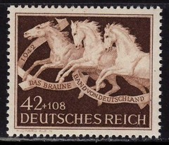 THIRD REICH 1942 mint Braunes Band Horse Race stamp!