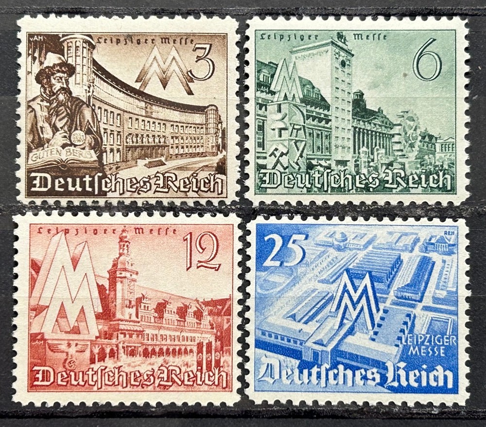 German Stamps 1940 Set – Leipzig Spring Fair Mi:DR739-742 MNH Mint /147
